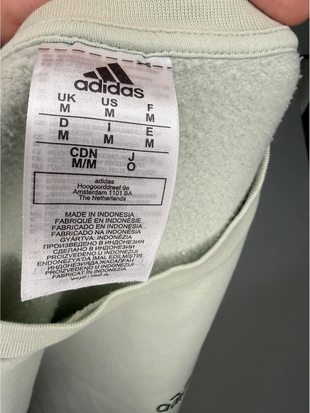 Adidas Mint Green Crewneck Sweatshirt Pullover Size M